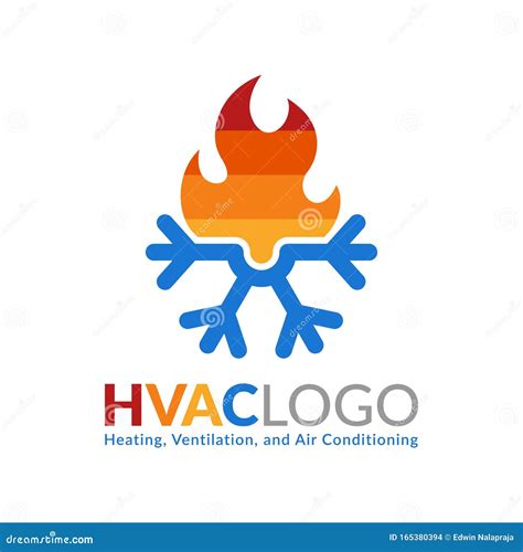 HVAC Logo Design, Heating Ventilation And Air Conditioning Logo Or Icon ...