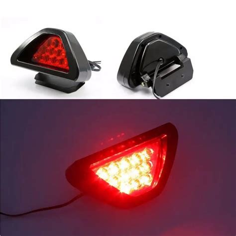 2017 New Hot Universal F1 Style 12 LED Red Rear Tail Third Brake Stop ...