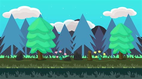 Forest 2D Game VECTOR BACKGROUND | GameDev Market