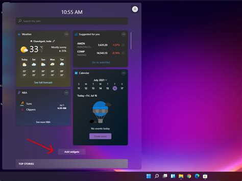 Windows 11 New Widgets Button