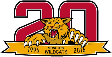 Moncton Wildcats Logo - Anniversary Logo - Quebec Major Jr Hockey ...