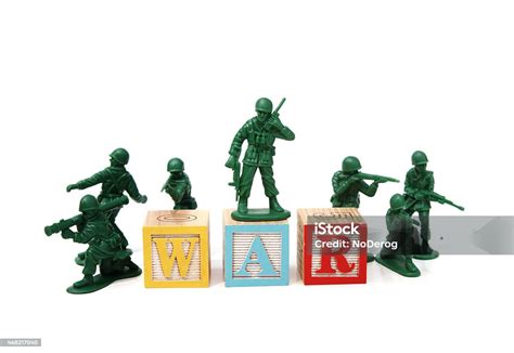 Toy Soldiers Surrounding Blocks Spelling War Stock Photo - Download Image Now - Toy Soldier ...