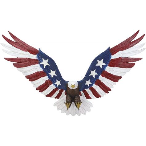 Millwood Pines Large Flying American Flag Tattoo Bald Eagle with Talons Out Wall Décor & Reviews ...