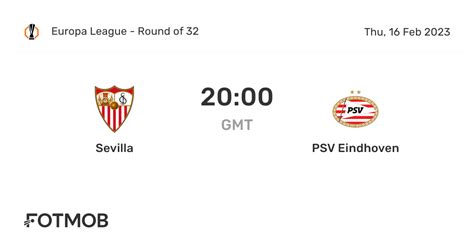 Sevilla vs PSV Eindhoven - live score, predicted lineups and H2H stats.