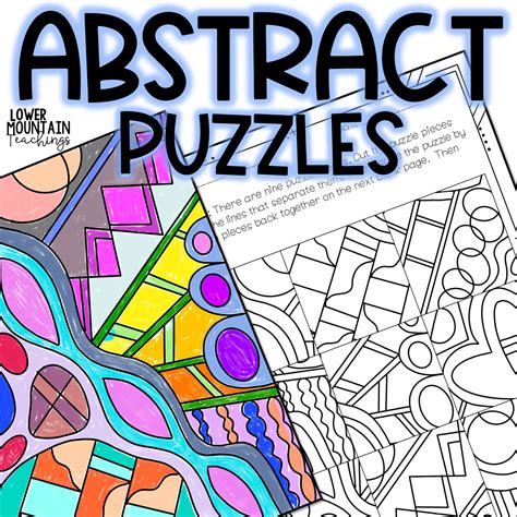 Puzzles Abstract Fun Challenges Multiple Uses | Made By Teachers