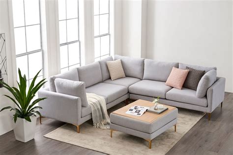 Adams L-Shape Sectional Sofa | Castlery | Sofa design, Living room sofa ...