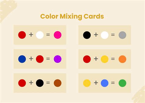 Primary Color Mixing Chart in Illustrator, PDF - Download | Template.net