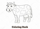 Libro Para Colorear Vaca Dibujo Animado ilustraci N Educativa 2024 sketch template