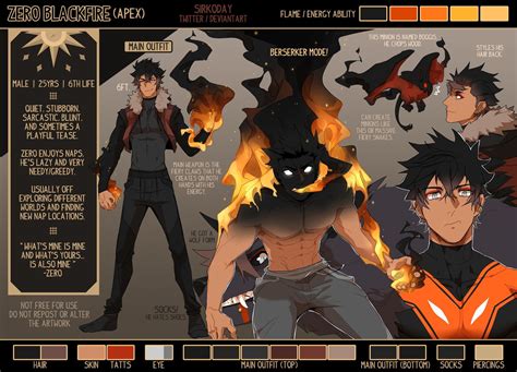 Zero Blackfire [Human Form REF/BIO/2020] | Concept art characters, Anime character design ...