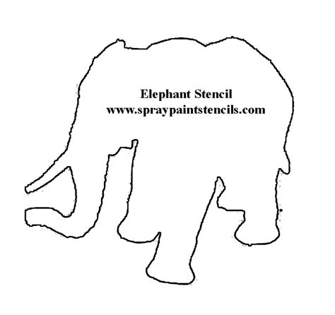 Free Printable Elephant Stencil