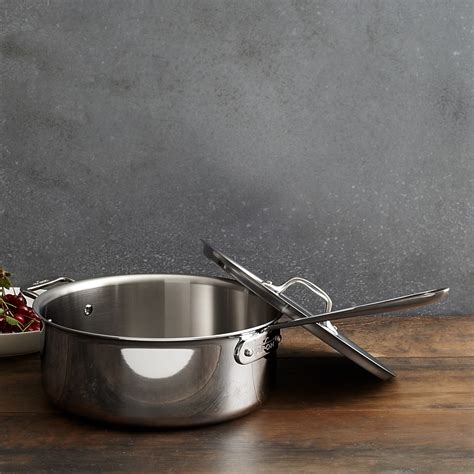 All-Clad Stainless Steel 6 Quart Deep Sauté Pan with Lid | Bloomingdale's