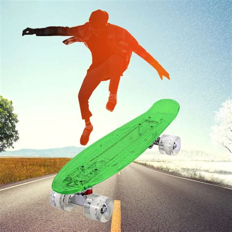 Outlife CL 403 Transparent PC Cool LED Skateboard Complete 22 Inch ...