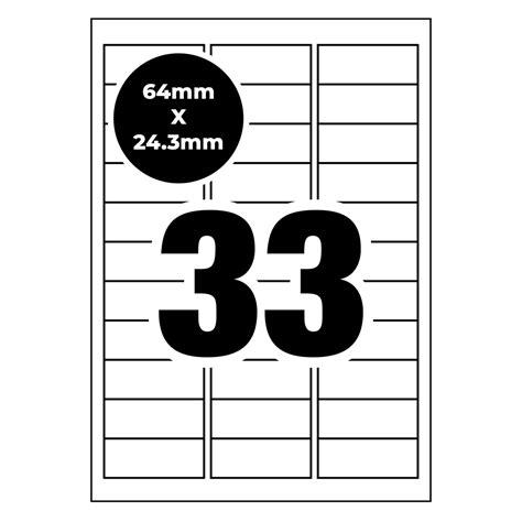 33 Labels Per Sheet Template Word