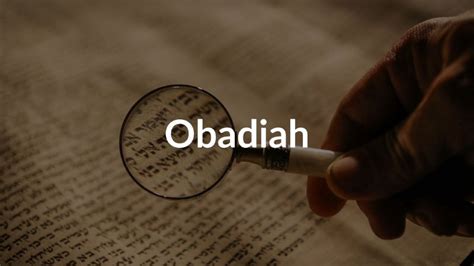 Obadiah | CFCF