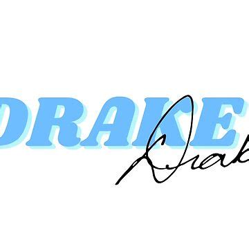 "Drake signature" Sticker for Sale by 1xstonee-shop | Redbubble