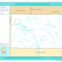 US Map- North Dakota Rivers and Streams