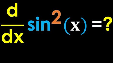 🚀 Unlock the Chain Rule with sin²(x) / sine squared x | Differentiation ...