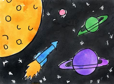 Outerspace Painting · Art Projects for Kids