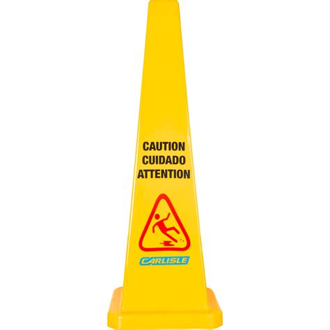 3694104 - Caution Cones And Barriers Caution Cone 36" - Yellow | Carlisle FoodService Products