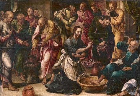 Christ Washing the Feet of His Disciples Painting | Jacopo de' Barbari ...