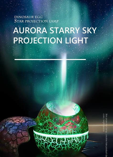 Star Projector Music Night Light Dinosaur Eggs Baby Lamp Decor Starry ...