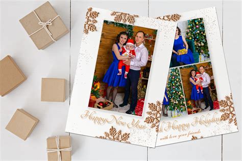 Happy New Year Card Photoshop Template Graphic by BVR Presets Store · Creative Fabrica