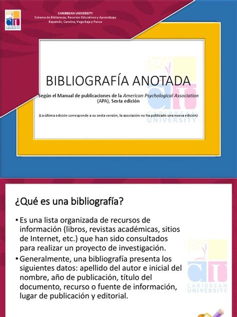 Bibliografia anotada | Bibliografía | Publicación