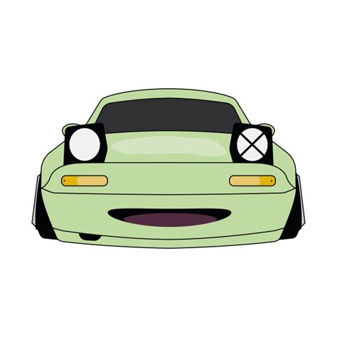 Cute Green Miata MX5 Car Drawing