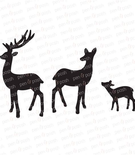 Deer Family Silhouette at GetDrawings | Free download