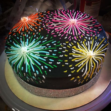 Fireworks cake | Fireworks cake, Cake decorating, Themed cakes