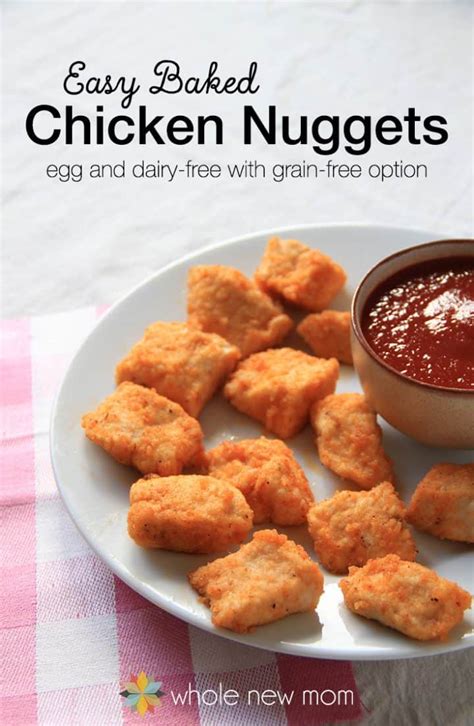 Baked Gluten-free Chicken Nuggets-- Egg & Dairy-free with GF option