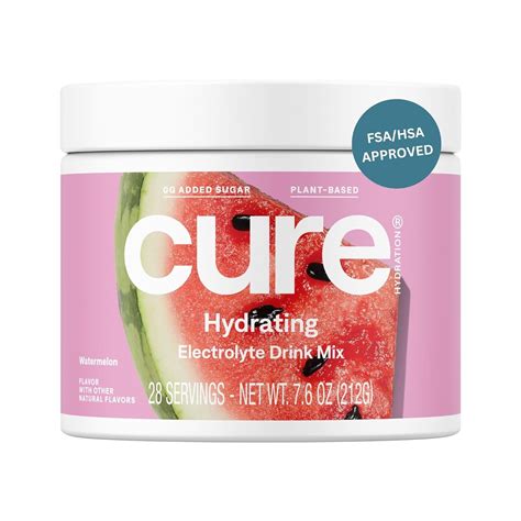 Amazon.com: Cure Hydration | Plant-Based Electrolyte Drink Mix | No Added Sugar | Dehydration ...