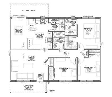 Single Family Floor Plan for Habitat for Humanity | Habitat for ...