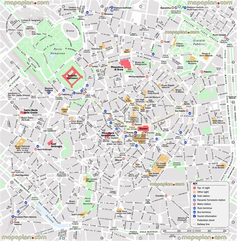 Map of central milan - Map of central milan italy (Lombardy - Italy)