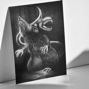 Dark art Chernobyl Rat Mutant Rat Print Mutant rat art Rat | Etsy