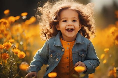 Premium AI Image | Kid Enjoying Outdoor Activities in a Spring Park ...