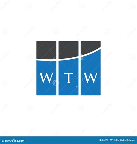 WTW Letter Logo Design on White Background. WTW Creative Initials Letter Logo Concept Stock ...