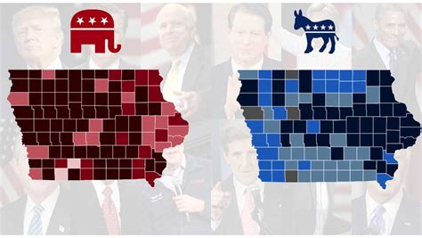 MAPS: Iowa Caucus results since 2000, county by county