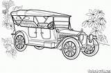 Antiguo Oldtimer Kleurplaat Antica Disegni Coloriages Ausmalbild Prent  sketch template