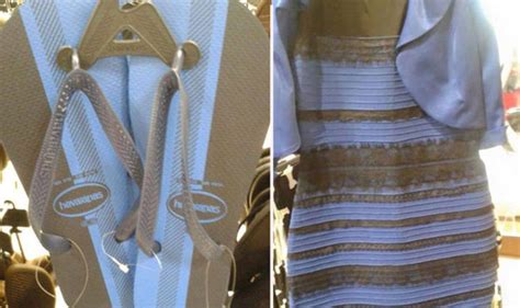 The dress is back: Are these flip flops black and blue? | Express.co.uk