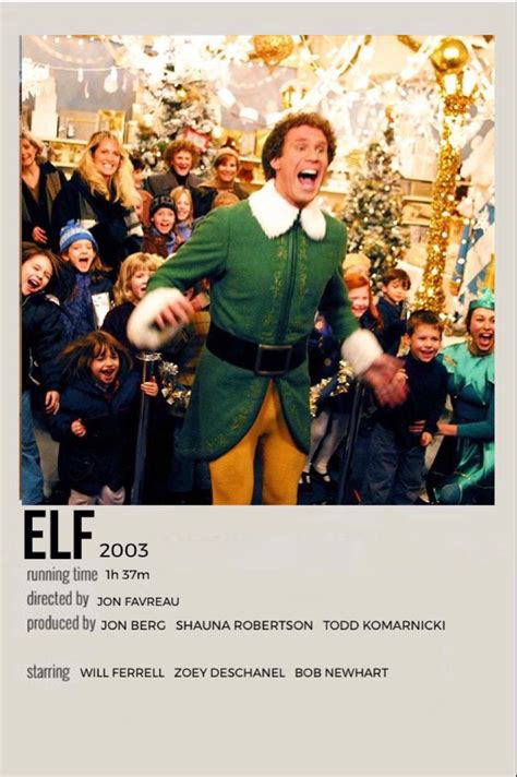 polaroid minimal movie poster for elf Xmas Movies, Best Christmas Movies, Holiday Movie ...