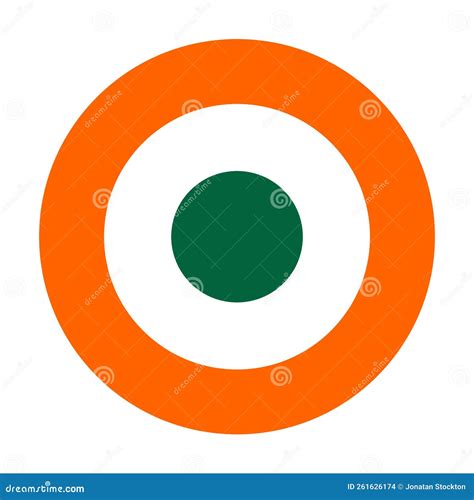 Circle Badge Roundel of India Air Force Flag Vector Illustration Isolated. Stock Vector ...