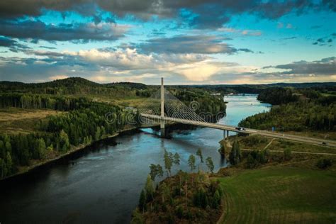 Smaalenene Bridge in Norway Over River Glomma Editorial Stock Image ...