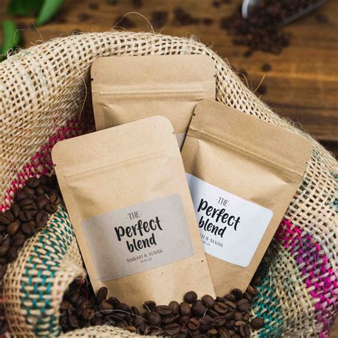 Perfect Blend Coffee Favour Bags (12) | Aussie Wedding Shop