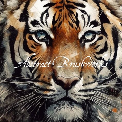 Printable Tiger Portrait Painting Home Wall Decor Wall Art Painting ...