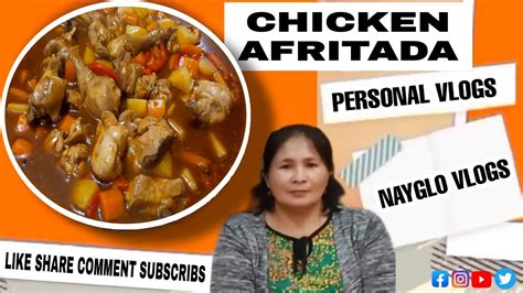 Lutong Bahay || Chicken Afritada || Menu natin for today || NagGlo Vlogs - YouTube