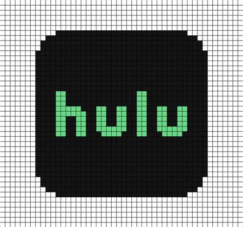 Hulu App Logo (2018) Pixel Art | Pixel art pattern, Pixel art, Pattern art