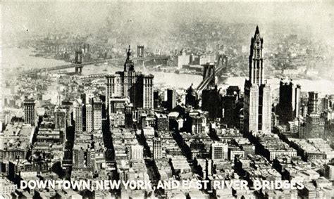 File:Downtown, New York, and East River Bridges, New York (Bardell 1923).jpg - The Brighton Toy ...