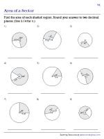 Area Of A Sector Worksheet