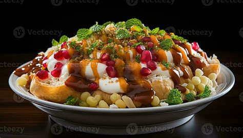 dahi bhalla chaat in white bowl generative AI 28558790 Stock Photo at Vecteezy